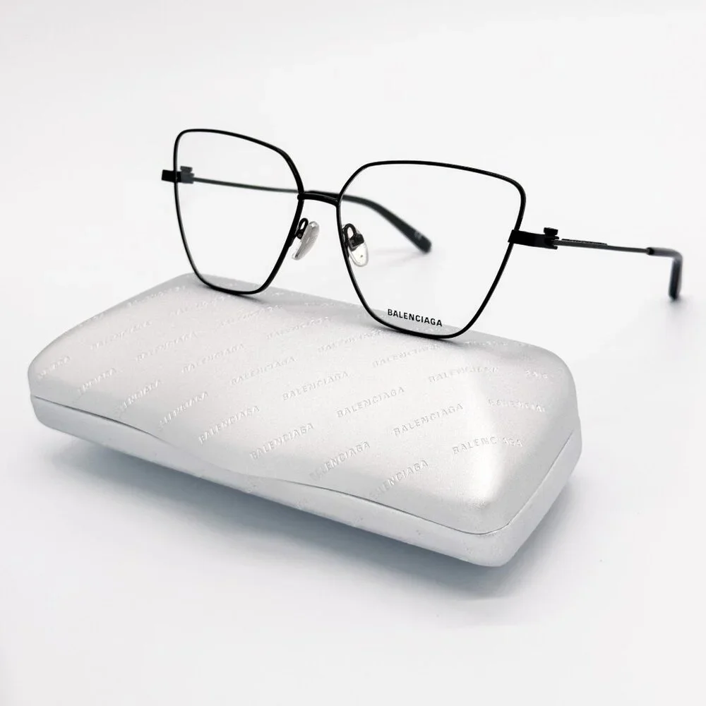 NEW BALENCIAGA EYEGLASSES BB0170O 003 CAT EYE BLACK WOMEN EYEWEAR BALENCIAGA
